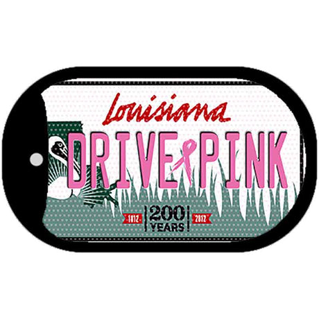 Drive Pink Louisiana Novelty Metal Dog Tag Necklace DT-9653