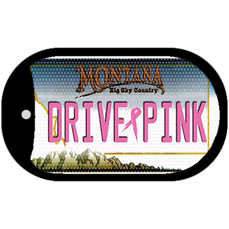 Drive Pink Montana Novelty Metal Dog Tag Necklace DT-9661