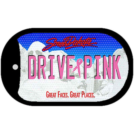 Drive Pink South Dakota Novelty Metal Dog Tag Necklace DT-9676