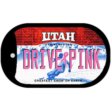 Drive Pink Utah Novelty Metal Dog Tag Necklace DT-9679