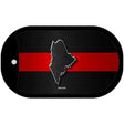 Maine Thin Red Line Novelty Dog Tag Necklace DT-9708