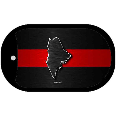 Maine Thin Red Line Novelty Dog Tag Necklace DT-9708