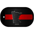 Minnesota Thin Red Line Novelty Dog Tag Necklace DT-9712