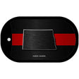 North Dakota Thin Red Line Novelty Dog Tag Necklace DT-9723