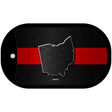 Ohio Thin Red Line Novelty Dog Tag Necklace DT-9724