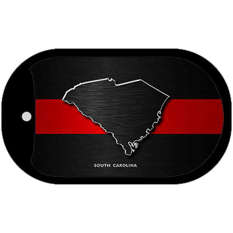 South Carolina Thin Red Line Novelty Dog Tag Necklace DT-9729