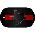 Texas Thin Red Line Novelty Dog Tag Necklace DT-9732