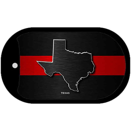 Texas Thin Red Line Novelty Dog Tag Necklace DT-9732