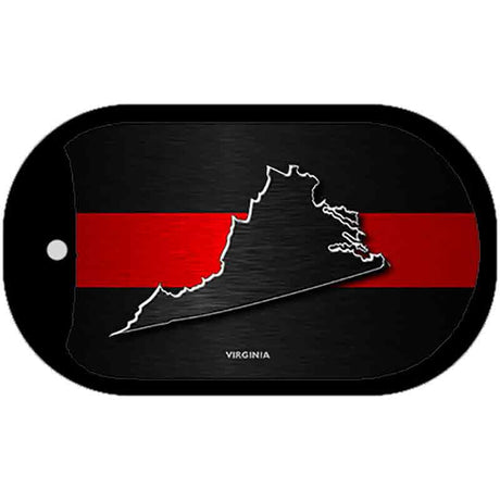 Virginia Thin Red Line Novelty Dog Tag Necklace DT-9735