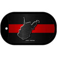 West Virginia Thin Red Line Novelty Dog Tag Necklace DT-9737