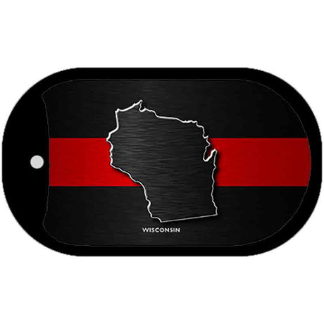 Wisconsin Thin Red Line Novelty Dog Tag Necklace DT-9738