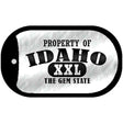 Property Of Idaho Novelty Metal Dog Tag Necklace DT-9753