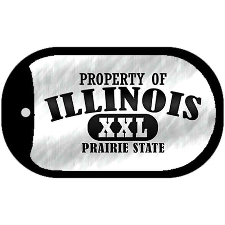 Property Of Illinois Novelty Metal Dog Tag Necklace DT-9754