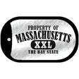 Property Of Massachusetts Novelty Metal Dog Tag Necklace DT-9762