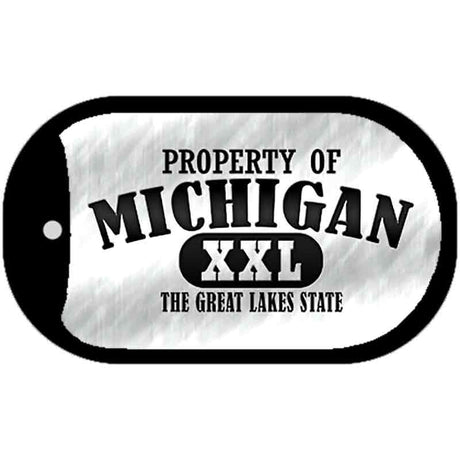 Property Of Michigan Novelty Metal Dog Tag Necklace DT-9763