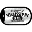 Property Of Mississippi Novelty Metal Dog Tag Necklace DT-9765