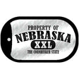 Property Of Nebraska Novelty Metal Dog Tag Necklace DT-9768