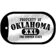 Property Of Oklahoma Novelty Metal Dog Tag Necklace DT-9777