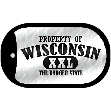 Property Of Wisconsin Novelty Metal Dog Tag Necklace DT-9790