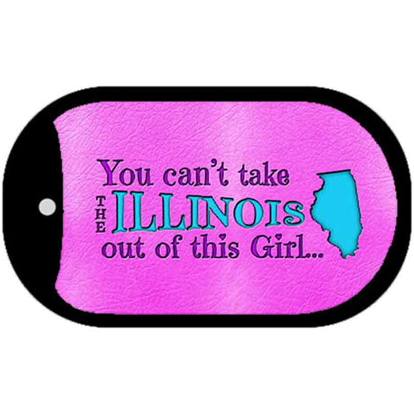 Illinois Girl Novelty Metal Dog Tag Necklace DT-9804