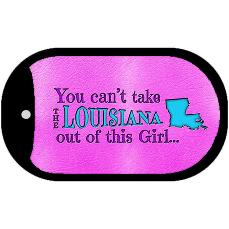 Louisiana Girl Novelty Metal Dog Tag Necklace DT-9809