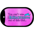 Massachusetts Girl Novelty Metal Dog Tag Necklace DT-9812