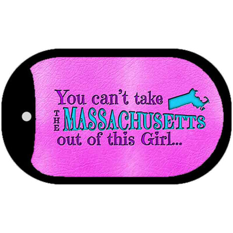 Massachusetts Girl Novelty Metal Dog Tag Necklace DT-9812