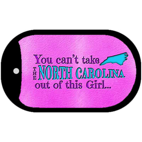 North Carolina Girl Novelty Metal Dog Tag Necklace DT-9824