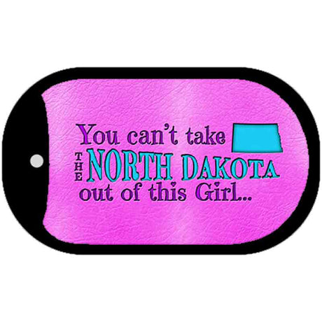 North Dakota Girl Novelty Metal Dog Tag Necklace DT-9825