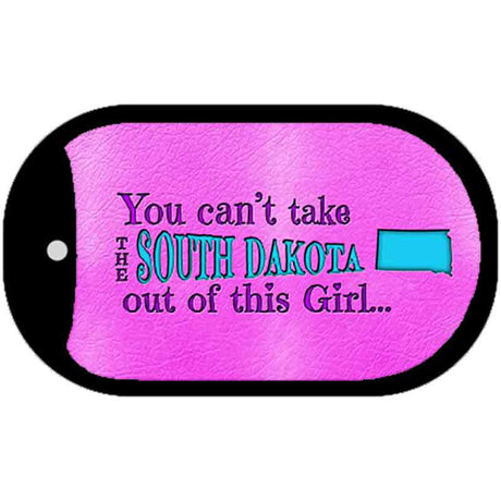 South Dakota Girl Novelty Metal Dog Tag Necklace DT-9832