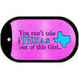 Texas Girl Novelty Metal Dog Tag Necklace DT-9834