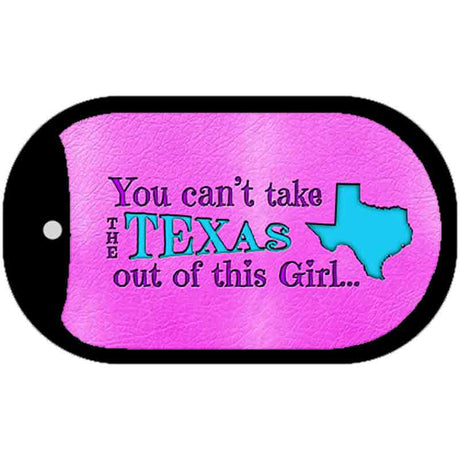 Texas Girl Novelty Metal Dog Tag Necklace DT-9834