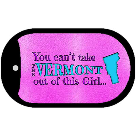 Vermont Girl Novelty Metal Dog Tag Necklace DT-9836