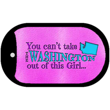 Washington Girl Novelty Metal Dog Tag Necklace DT-9838