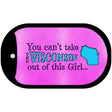 Wisconsin Girl Novelty Metal Dog Tag Necklace DT-9840