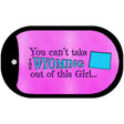 Wyoming Girl Novelty Metal Dog Tag Necklace DT-9841