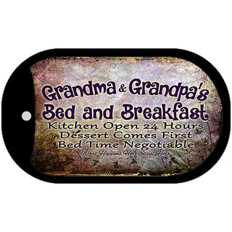 Grandmas and Grandpas Bed Novelty Metal Dog Tag Necklace DT-9843