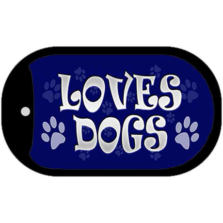 Loves Dogs Novelty Metal Dog Tag Necklace DT-9849