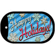 Happy Holidays Novelty Metal Dog Tag Necklace DT-9858