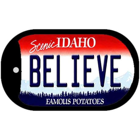 Believe Idaho Novelty Metal Dog Tag Necklace DT-9886