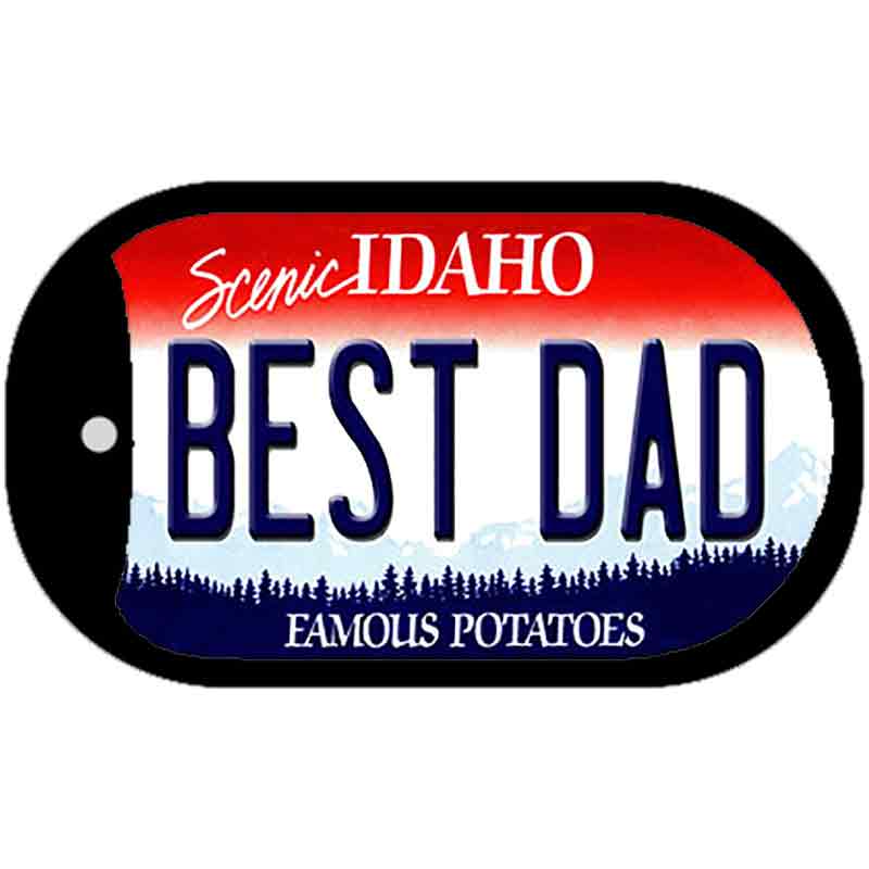 Best Dad Idaho Novelty Metal Dog Tag Necklace DT-9889