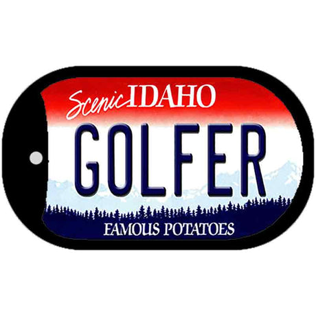 Golfer Idaho Novelty Metal Dog Tag Necklace DT-9892