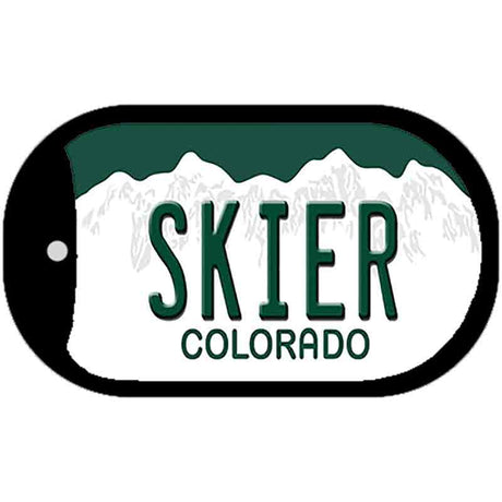 Skier Colorado Novelty Metal Dog Tag Necklace DT-9929