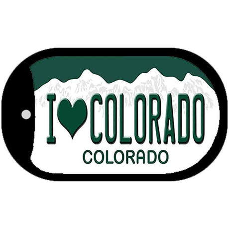 I Love Colorado Novelty Metal Dog Tag Necklace DT-9931