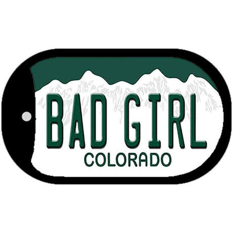 Bad Girl Colorado Novelty Metal Dog Tag Necklace DT-9934