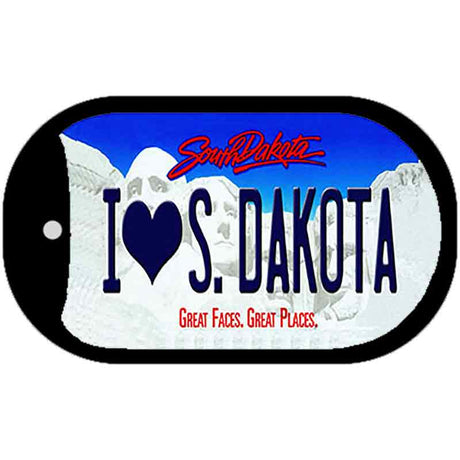 I Love South Dakota Novelty Metal Dog Tag Necklace DT-9980