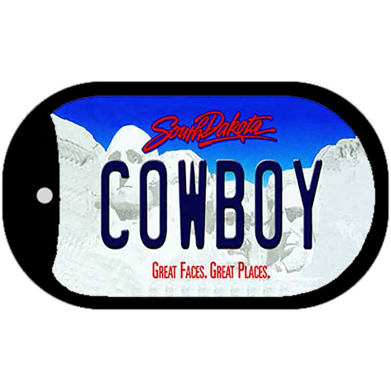 Cowboy South Dakota Novelty Metal Dog Tag Necklace DT-9982