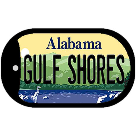 Gulf Shores Alabama Novelty Metal Dog Tag Necklace DT-9993