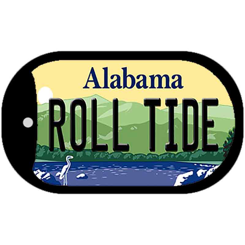 Roll Tide Alabama Novelty Metal Dog Tag Necklace DT-9995