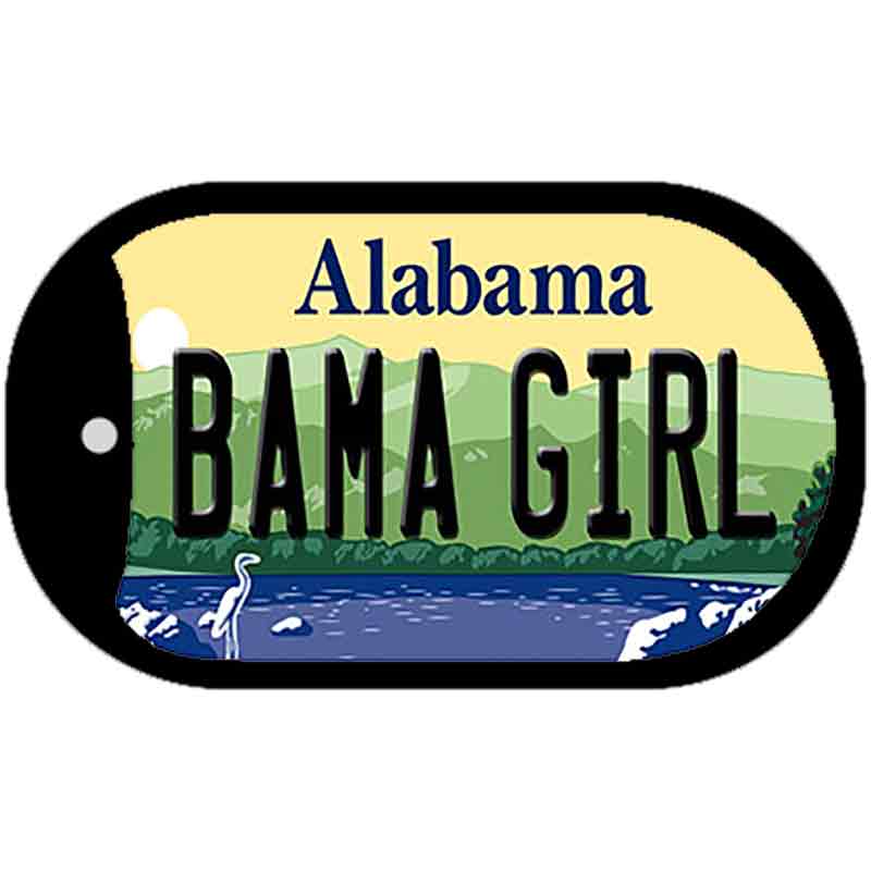 Bama Girl Alabama Novelty Metal Dog Tag Necklace DT-9997